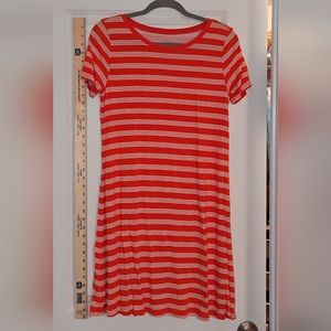 Cute red and white striped dress